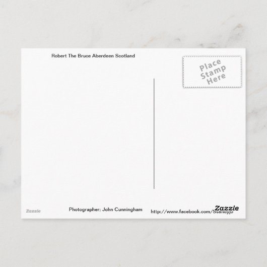 Robert The Bruce Postkarte (Rückseite)