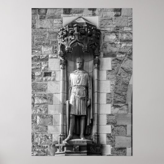 Robert-the-Bruce-Statue auf der Burg Edinburgh Poster (Vorne)