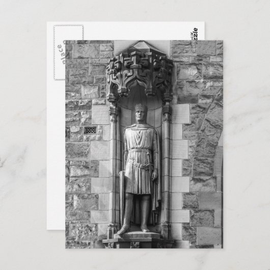 Robert-the-Bruce-Statue auf der Burg Edinburgh Postkarte (Vorne/Hinten)