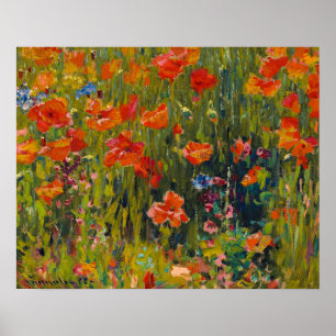 Robert Vonnoh Mohnblumen Poster