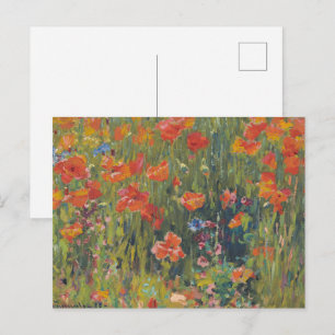Robert Vonnoh Rote Mohnblumen 1888 Impressionistis Postkarte