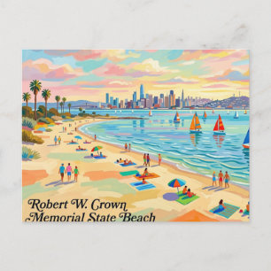 Robert W. Crown Memorial State Beach Kalifornien Postkarte