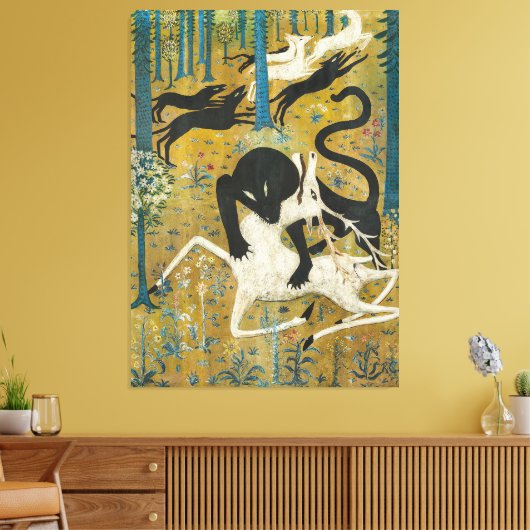 Robert Winthrop Chanler - Leopard and Deer (1912) Leinwanddruck (Insitu (Wohnzimmer))