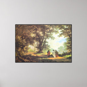 Robert Zund Road to Emmaus gerahmter Leinwand-Wand Leinwanddruck