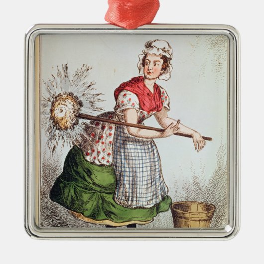 Robertena Peelena das Mädchen aller Arbeit Silbernes Ornament (Vorne)