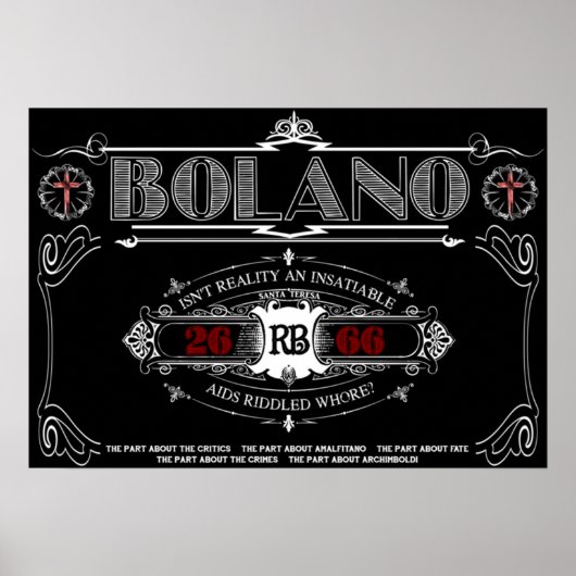 Roberto Bolano 2666 Poster (Vorne)
