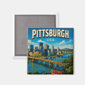 Roberto Clemente Bridge Pittsburgh Magnet (Vorderseite/Rückseite)