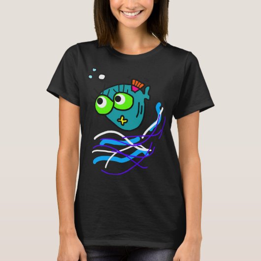 Roberto, der Fisch, der Blasen liebt T-Shirt (Vorderseite)