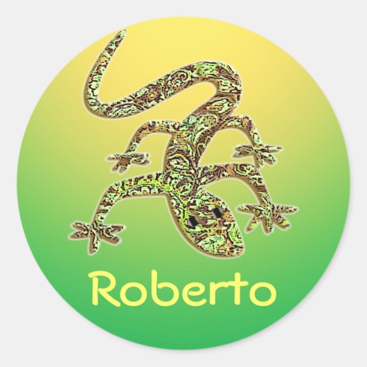 Roberto Gecko / Salamander / Lizard Stickers (Vorderseite)