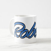 Roberto Vorname Name blue Tasse Kaffeetasse (Vorderseite Links)