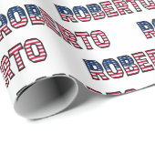 Roberto Vorname Name USA US Geschenkpapier Papier (Rolleneckpunkt)