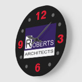 Roberts Architects Große Wanduhr (Winkel)