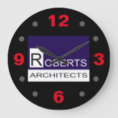 Roberts Architects Große Wanduhr (Vorderseite)
