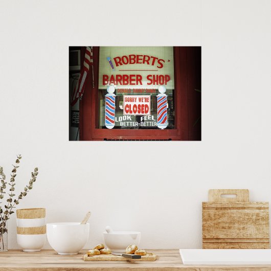 Roberts Barber Shop Poster (Küche)