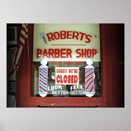 Roberts Barber Shop Poster (Vorne)