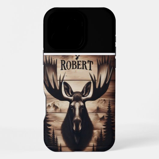 Roberts Elchkopf iPhone Hülle (Rückseite)