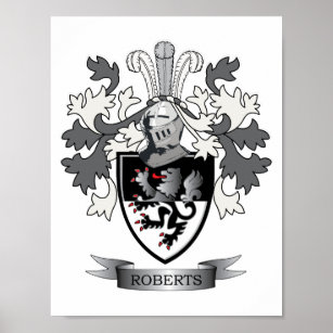 Roberts Familienwappen Coat of Arms Poster