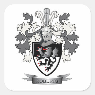 Roberts Familienwappen Coat of Arms Quadratischer Aufkleber