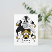 Roberts Familienwappen Postkarte (Stehend Vorderseite)