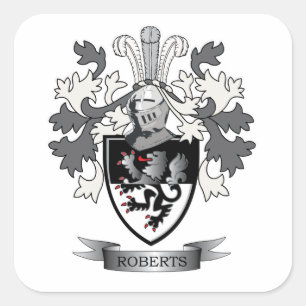 Roberts Familienwappen Quadratischer Aufkleber