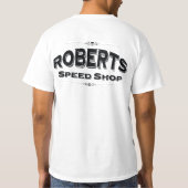 Roberts-Geschwindigkeits-Geschäfts-T-Shirt T-Shirt (Rückseite)