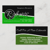 Roberts-Rasen-Sorgfalt Visitenkarte (Vorne/Hinten)