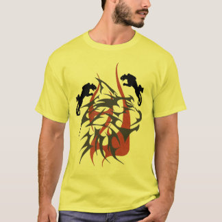 Roberts Stammes- abstraktes mit Panthern T-Shirt