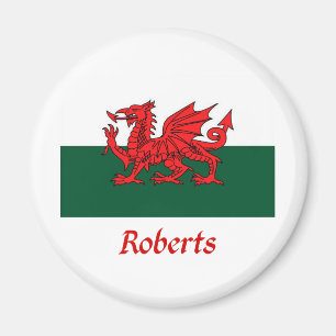 Roberts Welsh Flag Magnet