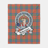 Robertson Ancient Clan Abzeichen Tartan Kariert Fleecedecke (Vorderseite)