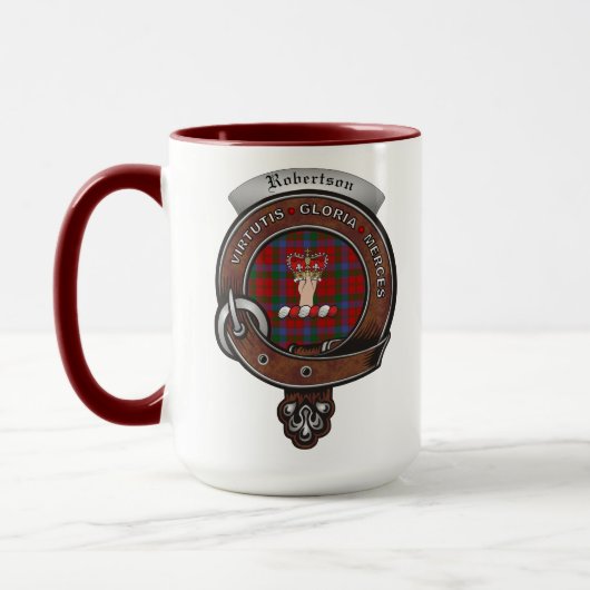 Robertson Clan Abzeichen Combo 15oz Tasse (Links)