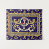 Robertson Clan Badge Personalized Blue Wandteppich (Vorderseite (Horizontal))