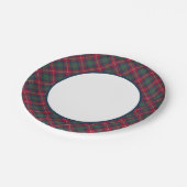 Robertson Clan Tartan Border Pappteller (Schrägansicht)
