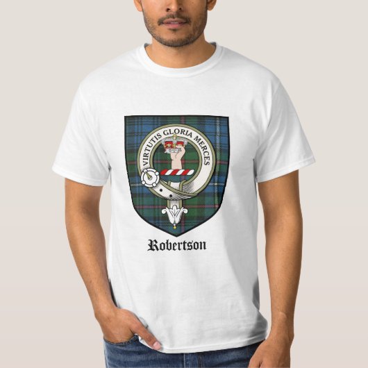 Robertson-Clan-Wappen-AbzeichenTartan T-Shirt (Vorderseite)