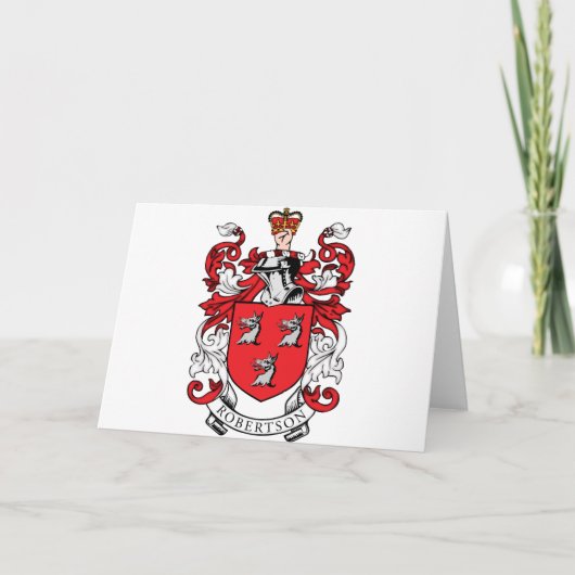 Robertson-Familien-Wappen Karte (Vorderseite)