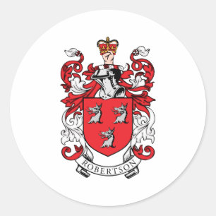Robertson-Familien-Wappen Runder Aufkleber