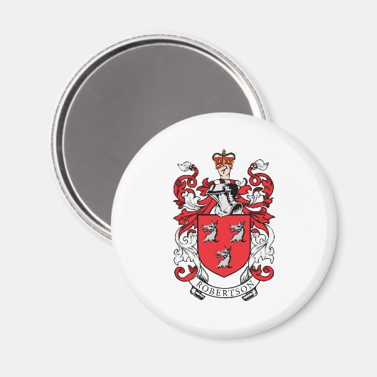 Robertson Familienwappen Magnet (Vorderseite/Rückseite)