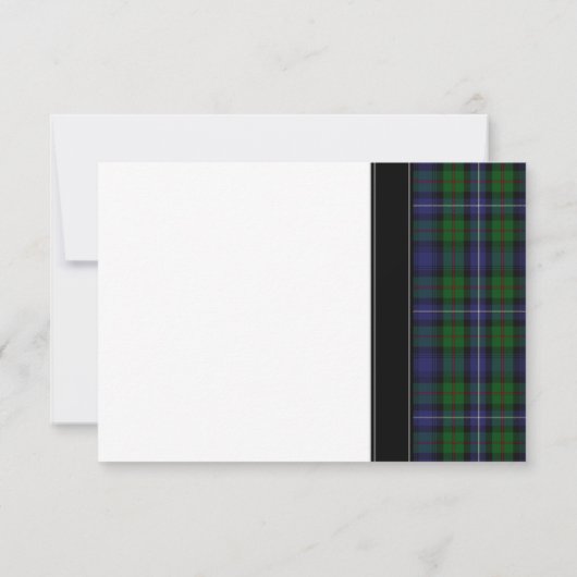 Robertson Hunting Tartan Celtic Wedding RSVP (Rückseite)