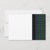 Robertson Hunting Tartan Celtic Wedding RSVP Karte (Rückseite)