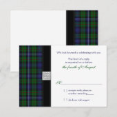 Robertson Hunting Tartan Celtic Wedding RSVP Karte (Vorne/Hinten)