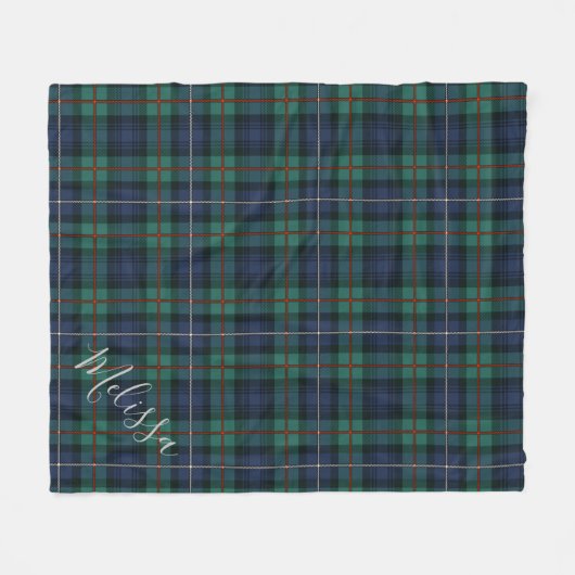 Robertson Kariert Personalisiert Tartan Pattern Fleecedecke (Vorderseite (Horizontal))