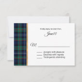 Robertson Kariert Wedding RSVP (Vorderseite)