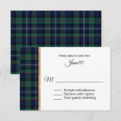 Robertson Kariert Wedding RSVP Karte (Vorne/Hinten)
