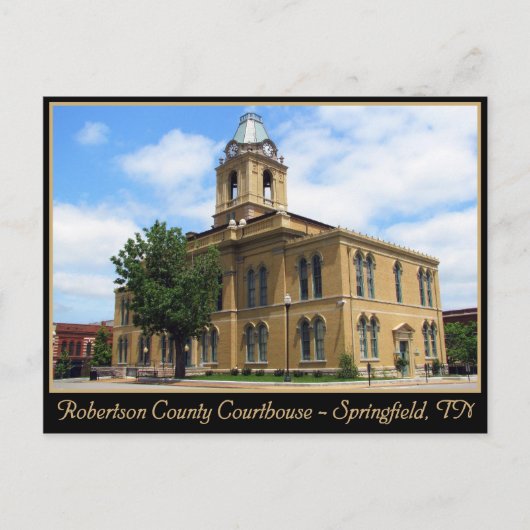 Robertson Landkreis Courthouse - Springfield, TN Postkarte (Vorderseite)