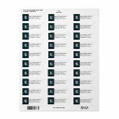 Robertson Tartan Kariert Monogram Address Labels (Vorne)