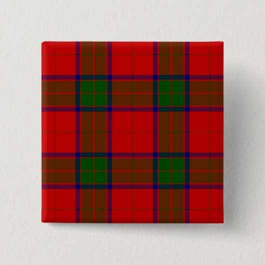 Robertson tartan rot kariert button (Vorderseite)