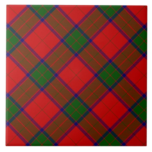 Robertson tartan rot kariert fliese (Vorderseite)