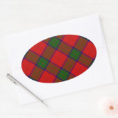 Robertson tartan rot kariert ovaler aufkleber (Umschlag)