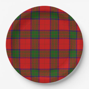 Robertson tartan rot kariert pappteller