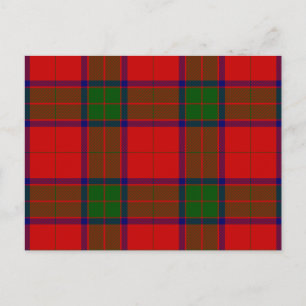 Robertson tartan rot kariert postkarte