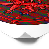 Robertson Tartan Scottish Kariert Lion Rampant Poster (Ecke)